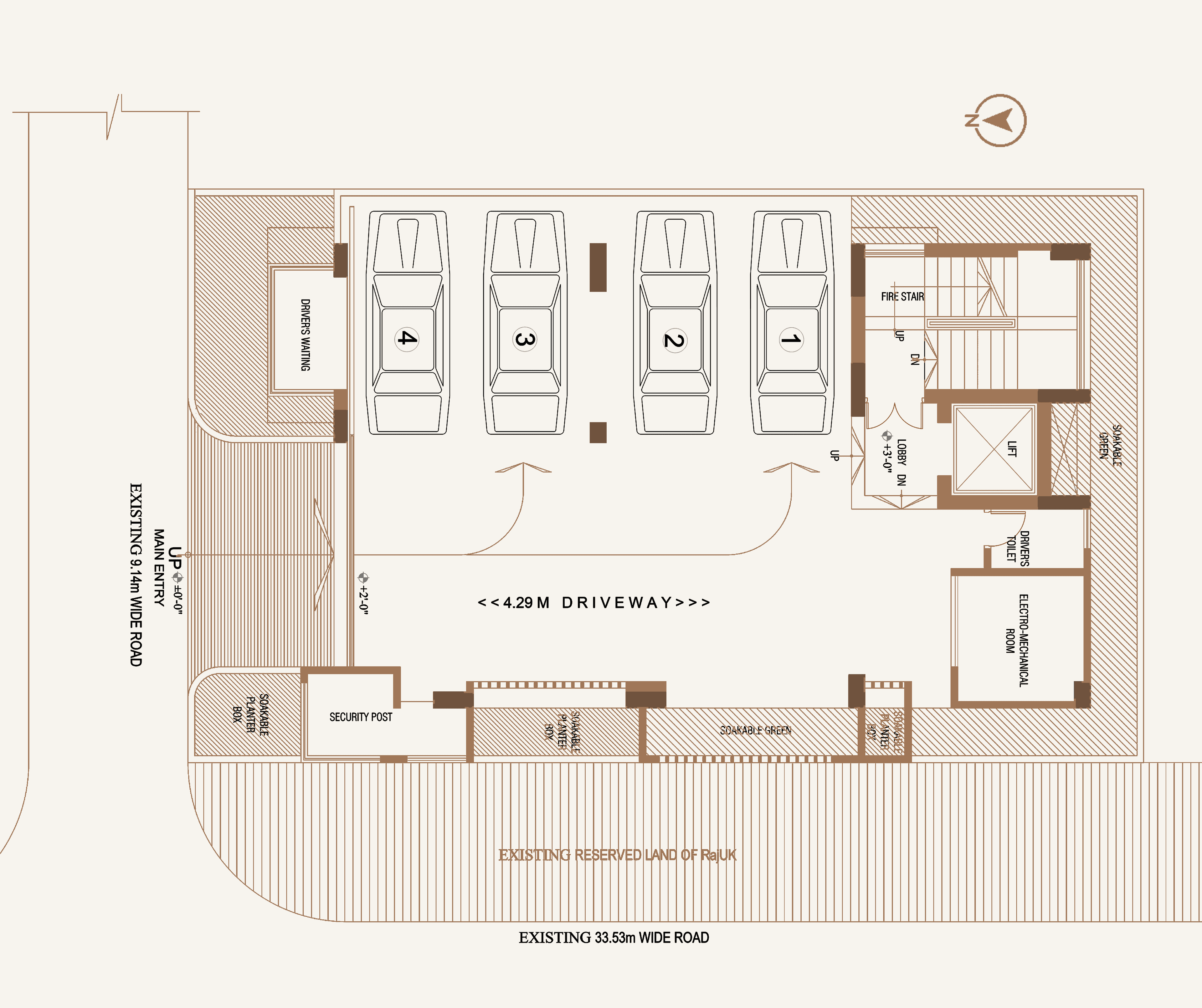 Blueprint of IDL Jannat Ara Mansion - Ground Floor