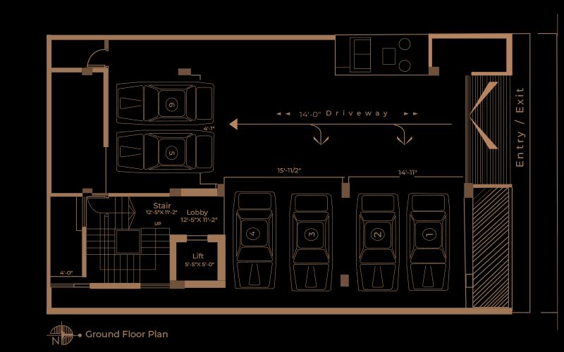 Blueprint of IDL Villa Lagenda  - Ground Floor